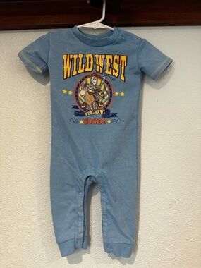 Toy Story Blue 6-9 Months "Wild West" Baby Romper
